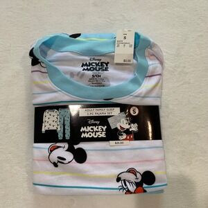 Disney Mickey‎ mouse adult pajamas size small new with tags blue white